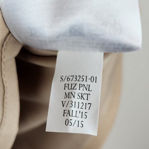 Banana Republic Wool Blend Fuzzy Panel Mini Skirt in Camel sz 2 - Picture 9 of 10